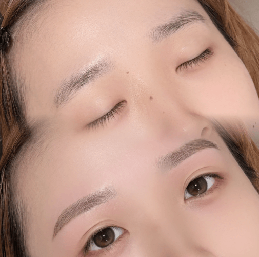 まつげエクステ・まつげパーマの施術 before/after の写真